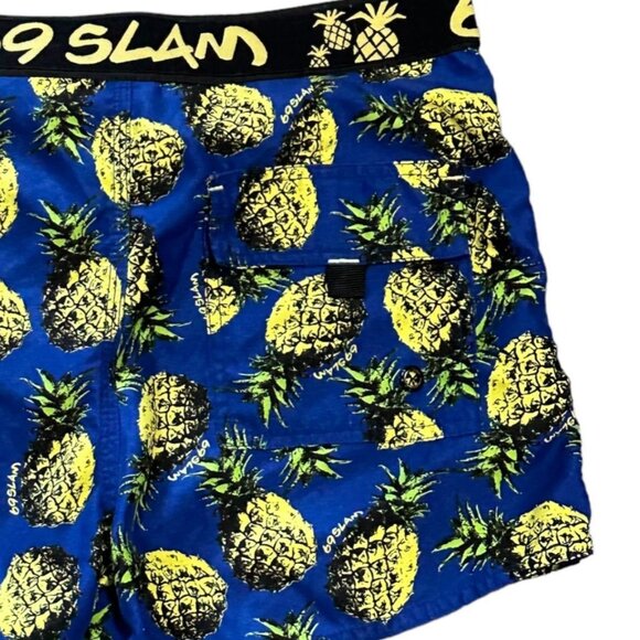 69SLAM Size 30 Blue Swim Trunks Board Shorts Sophia Swimwear Pineapple Print - Picture 4 of 12